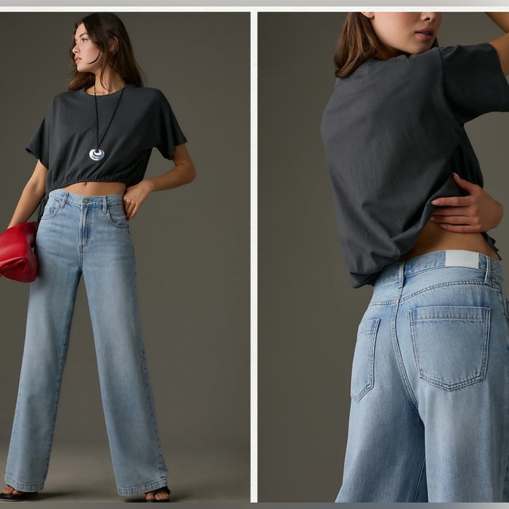Women's Blue Wide-Leg Jeans